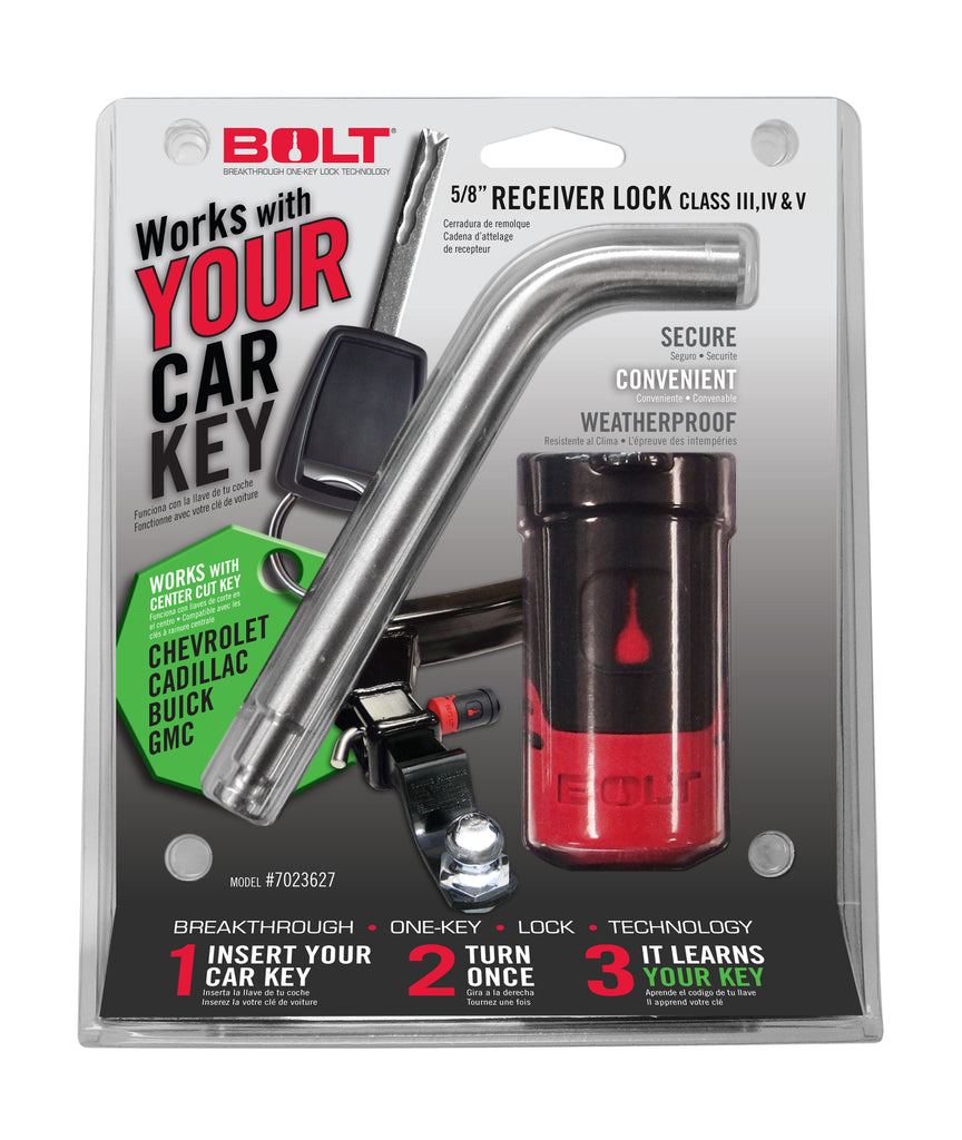 BOLT 7023582 5/8IN. RECEIVER LOCK GM CENTER CUT for Select Buick Allure, Buick Cascada, Buick Enclave, Buick Encore, Buick Encore GX, Buick Envision, Buick LaCrosse, Buick Regal, Buick Regal Sportback, Buick Regal TourX, Buick Verano, Cadillac ATS,