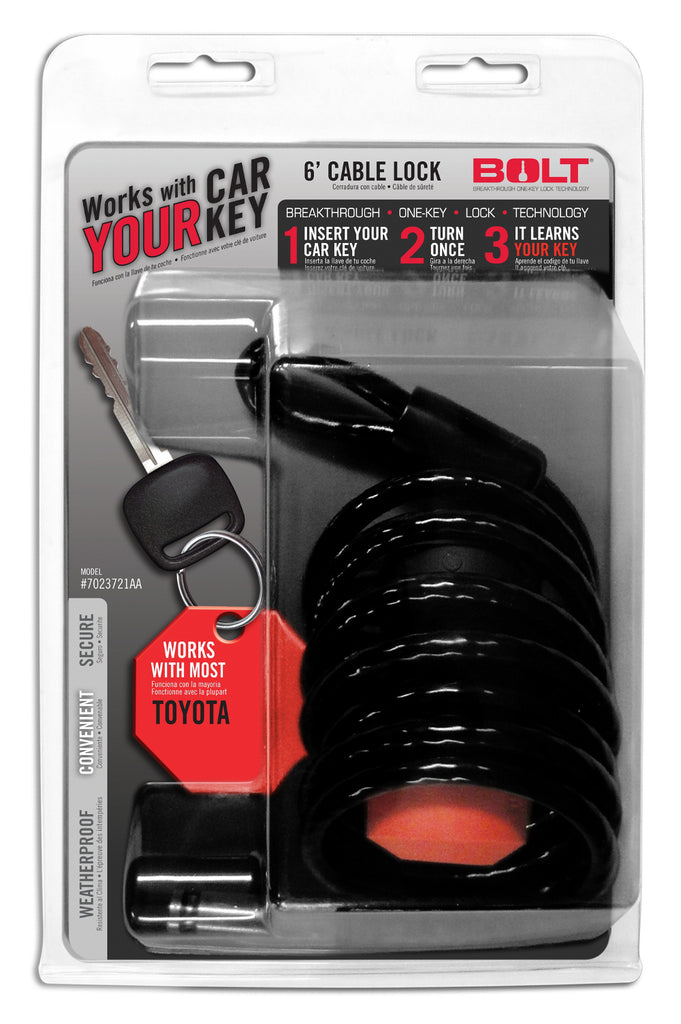 BOLT 7023721 6FT. CABLE LOCK TOYOTA