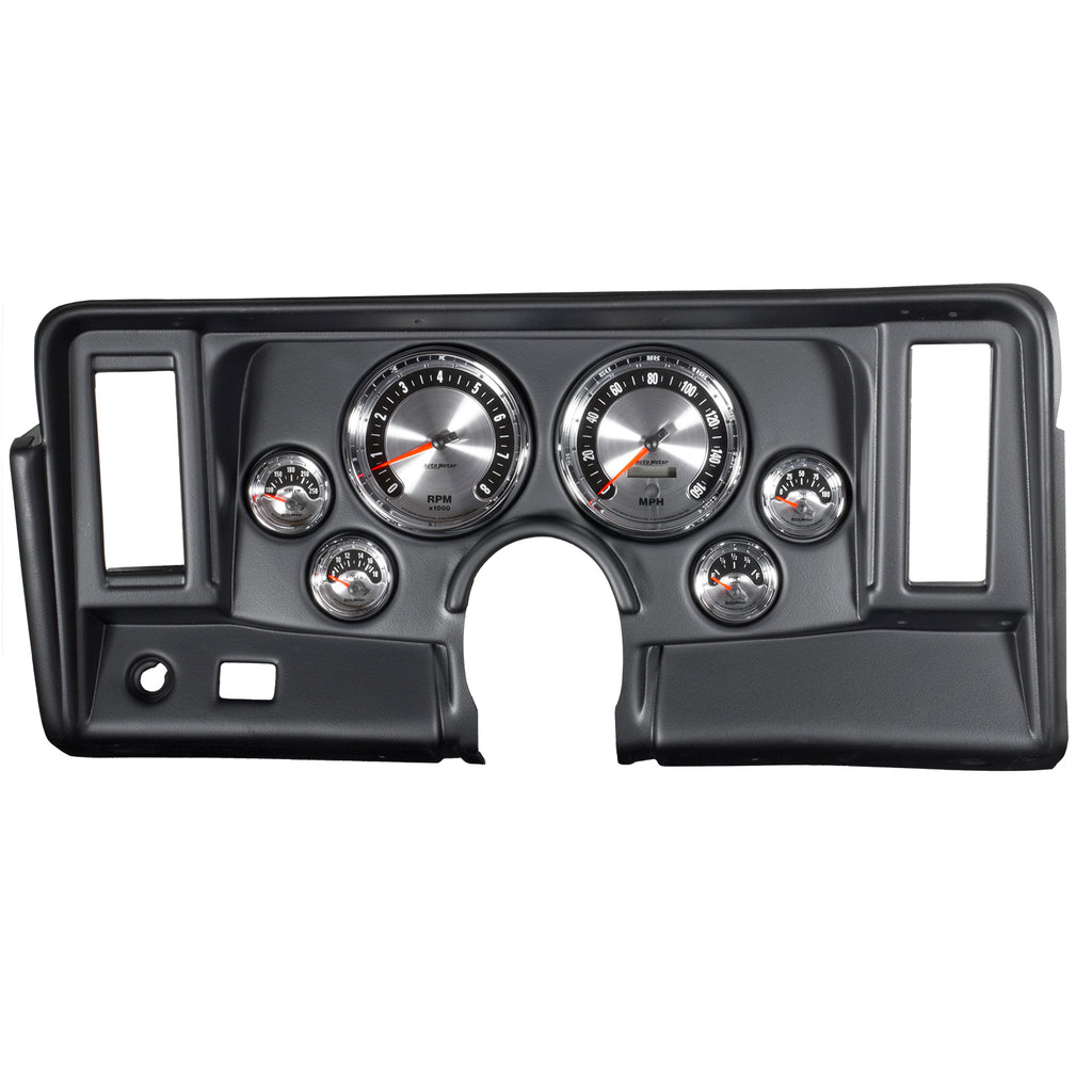 AutoMeter 7024 DIRECT FIT DASH KIT, NOVA 69-76, TACH/MPH/FUEL/OILP/WTMP/VOLT, AMERICAN MUSCLE for Select Chevrolet Nova