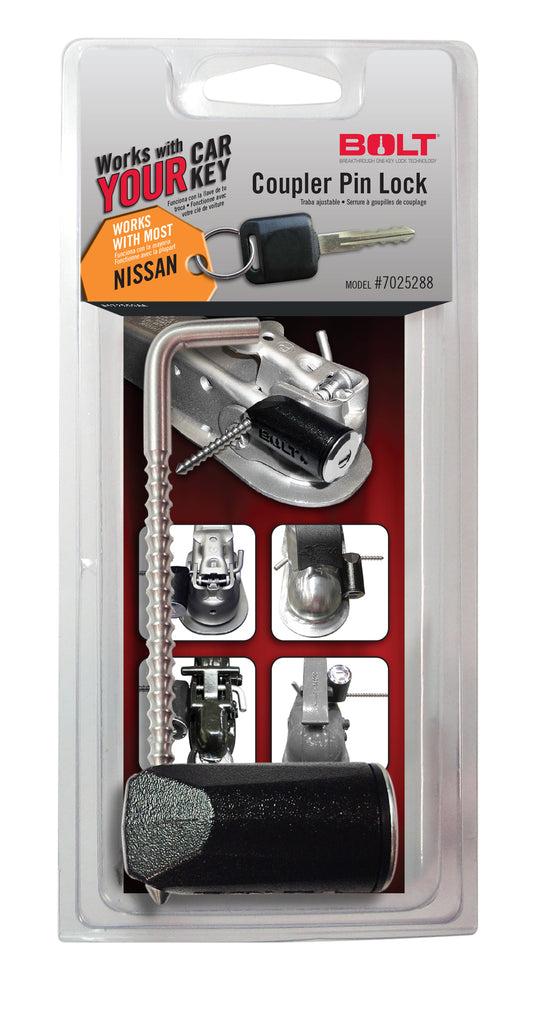 BOLT 7025288 COUPLER PIN LOCK NISSAN for Select Chevrolet City Express, Nissan 350Z, Nissan ARIYA, Nissan Altima, Nissan Armada, Nissan Cube, Nissan Frontier, Nissan Juke, Nissan LEAF, Nissan Maxima, Nissan Murano, Nissan NV1500, Nissan NV200, Nissan