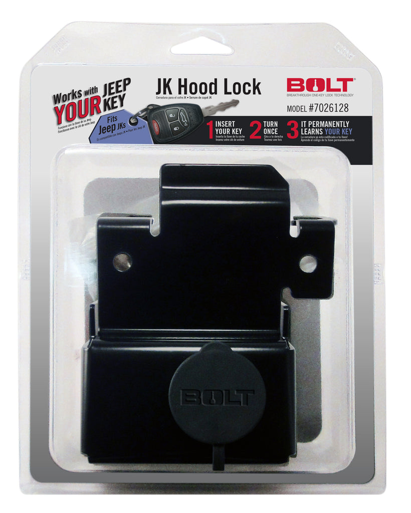 BOLT 7026128 JK HOOD LOCK for Select Jeep Wrangler