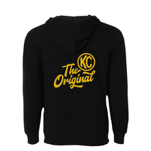 Load image into Gallery viewer, KC HiLiTES 70314 KC Hoodie Zip-Up Racer Logo Front Original Logo Back Black 5X-Large