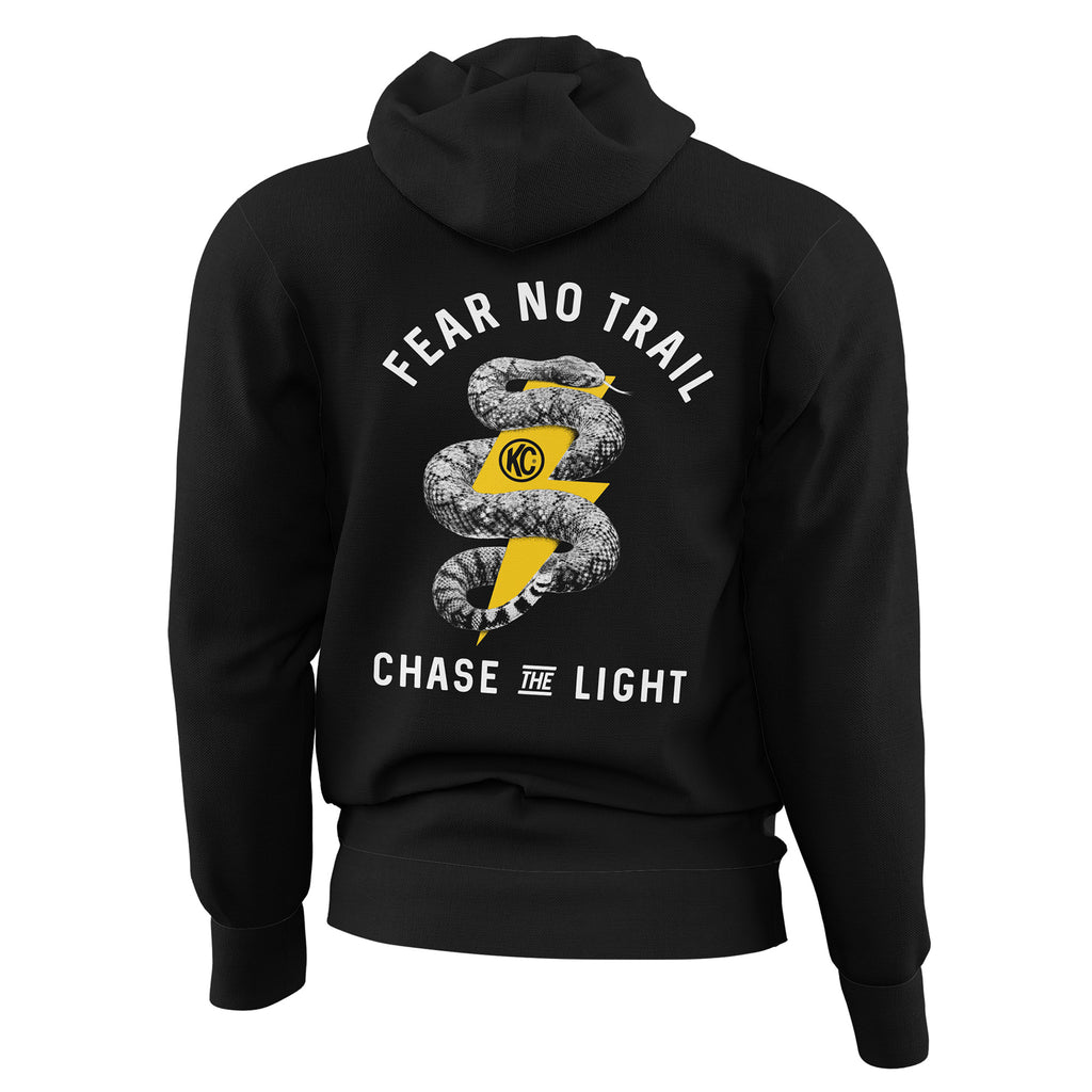 KC HiLiTES 70316 KC Fear No Trail Zip-Up Hoodie - Black - Medium