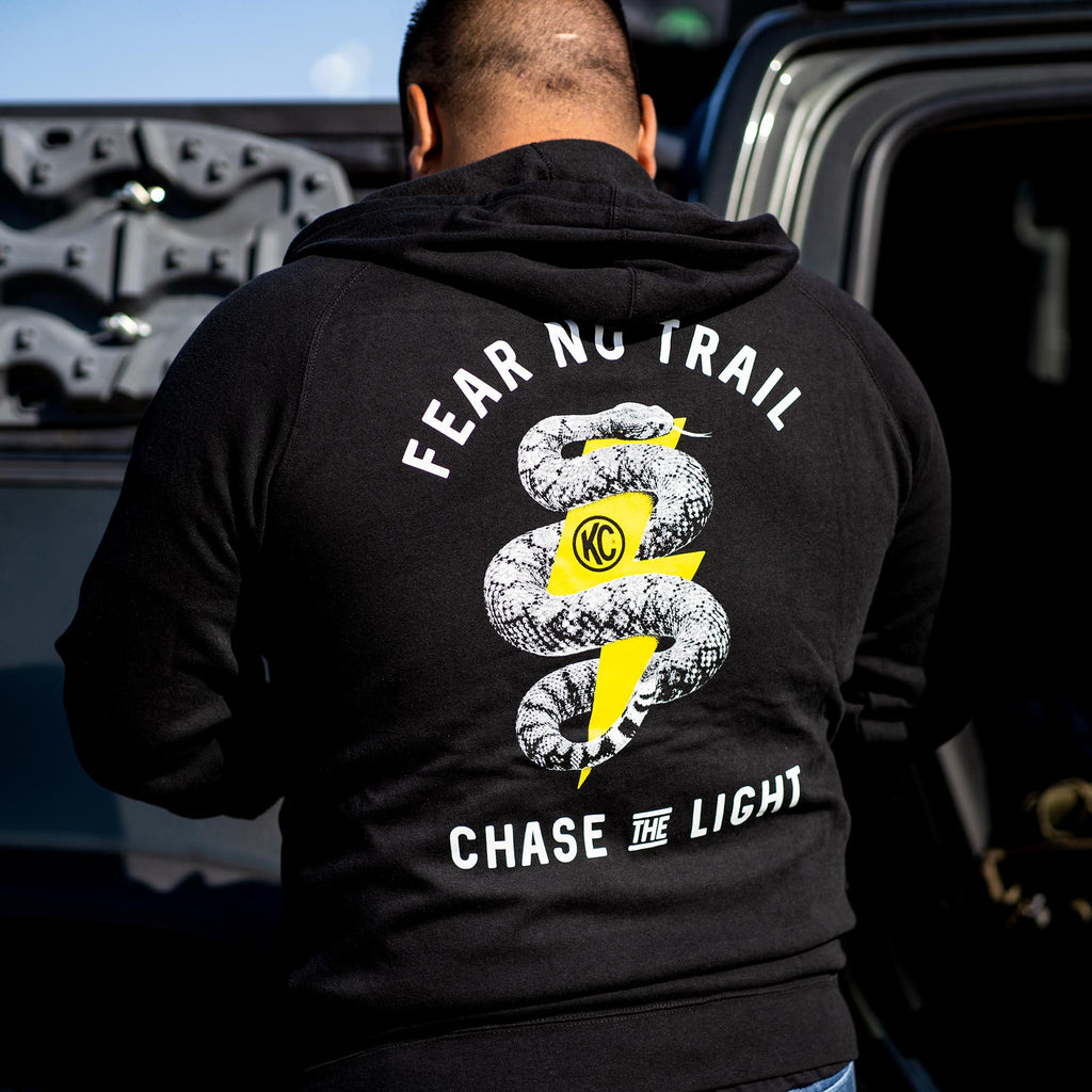 KC HiLiTES 70319 KC Fear No Trail Zip-Up Hoodie - Black - 2X-Large