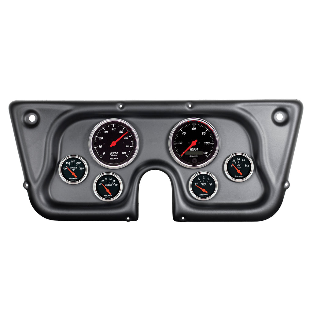 AutoMeter 7032-DB DIR FIT DSH KT, CHEVY TRUCK C/K/K5/SUBRBN 67-72, RPM/MPH/FUEL/OILP/WTMP/BAT, DB