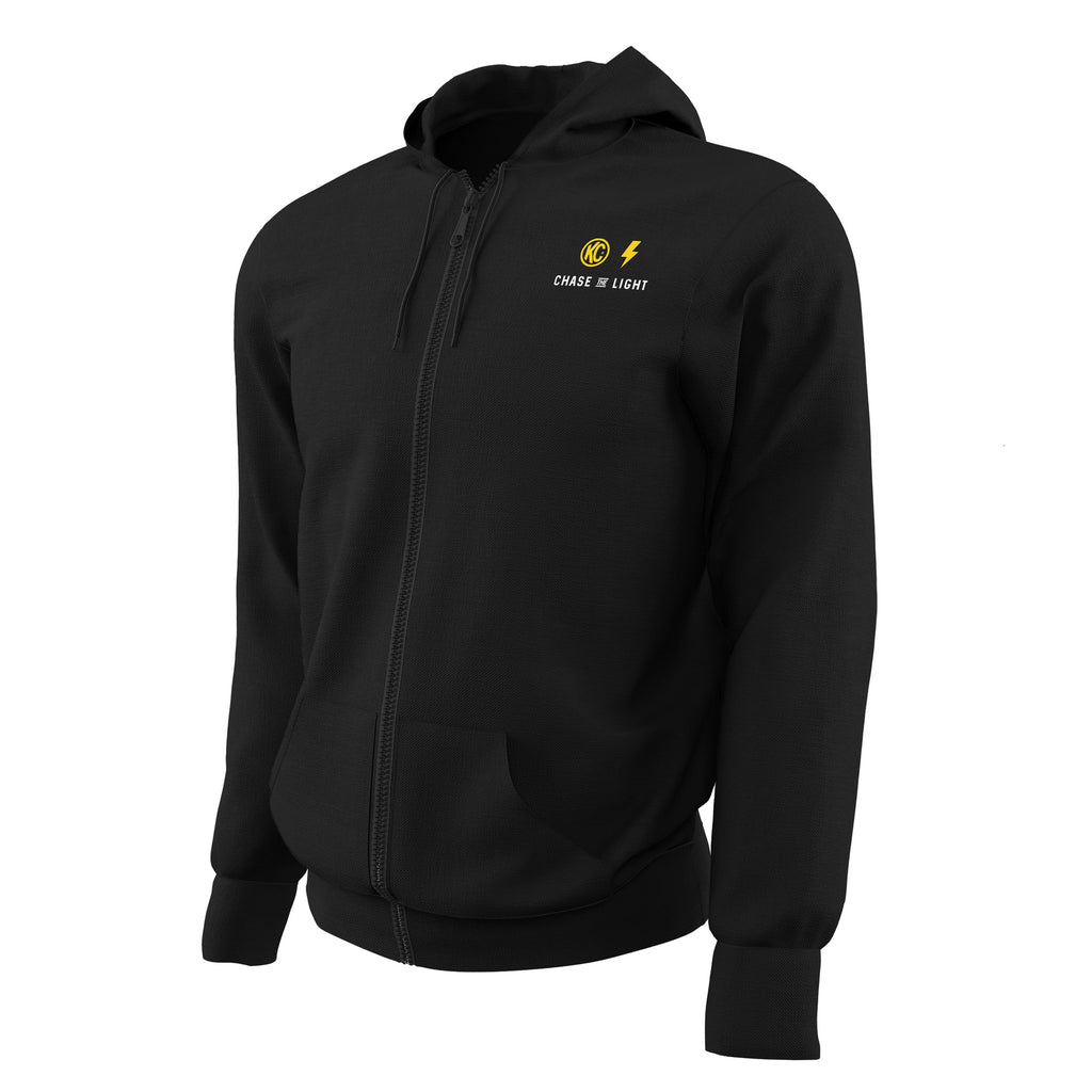 KC HiLiTES 70320 KC Fear No Trail Zip-Up Hoodie - Black - 3X-Large