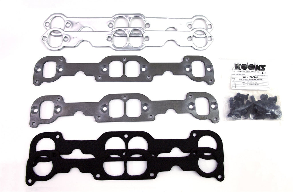 Kooks Custom Headers 7032-KIT 23 Degree SBC Adapter Kit Stock Inline 6-Bolt to Stahl 7-Bolt