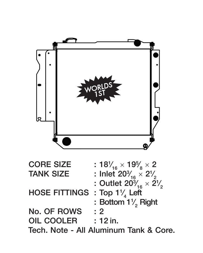 CSF Cooling - Racing & High Performance Division 7035 05-06 Jeep Wrangler Heavy Duty (AT & MT) High-Performance All-Aluminum Radiator for Select Jeep Wrangler