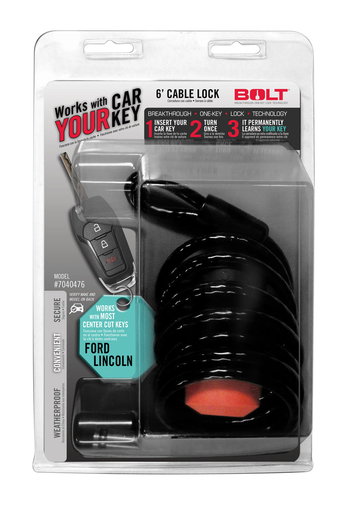 BOLT 7040476 6FT. CABLE LOCK FORD CENTER CUT