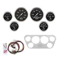 Load image into Gallery viewer, AutoMeter 7048-OTB DIRECT FIT DASH KIT, FORD TRUCK 53-55, TACH/MPH/FUEL/OILP/WTMP/VOLT, OTB