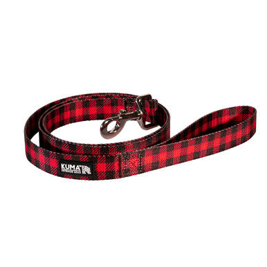 KUMA 704-KM-LBDL-RB Lazy Bear Dog Leash - Red/Black