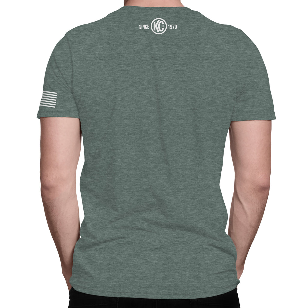 KC HiLiTES 70583 KC T-Shirt KC Eat Sleep Camp Repeat Graphic Pine Green Small