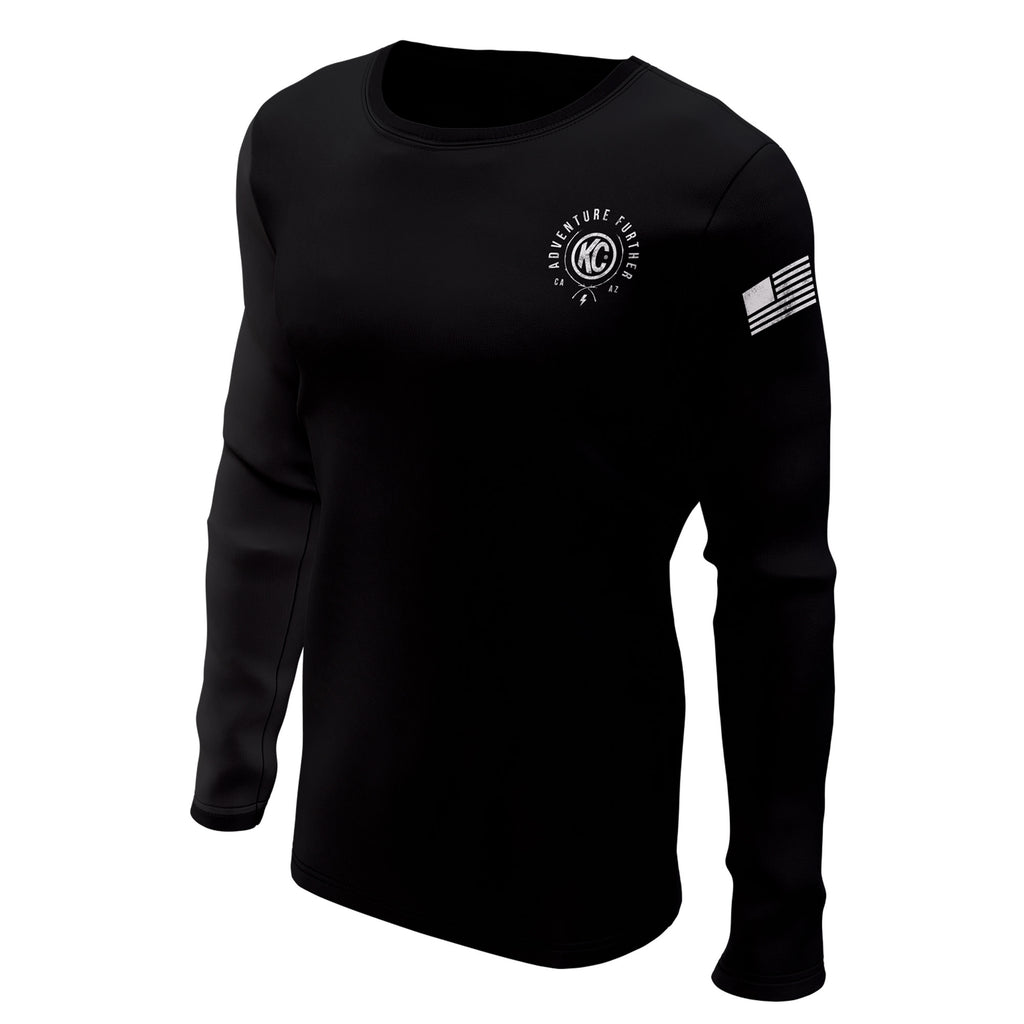 KC HiLiTES 70594 KC T-Shirt Long Sleeve Trailblazer Defy Limits Camping Graphic Black 2X-Large