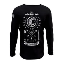 Load image into Gallery viewer, KC HiLiTES 70594 KC T-Shirt Long Sleeve Trailblazer Defy Limits Camping Graphic Black 2X-Large