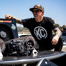 Load image into Gallery viewer, KC HiLiTES 70606 KC Classic White Logo Tee Shirt - Black - Small