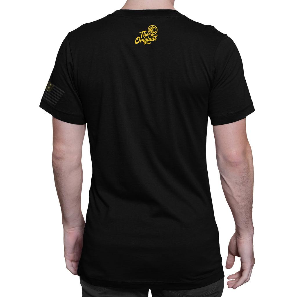 KC HiLiTES 70611 KC Classic White Logo Tee Shirt - Black - 3X-Large