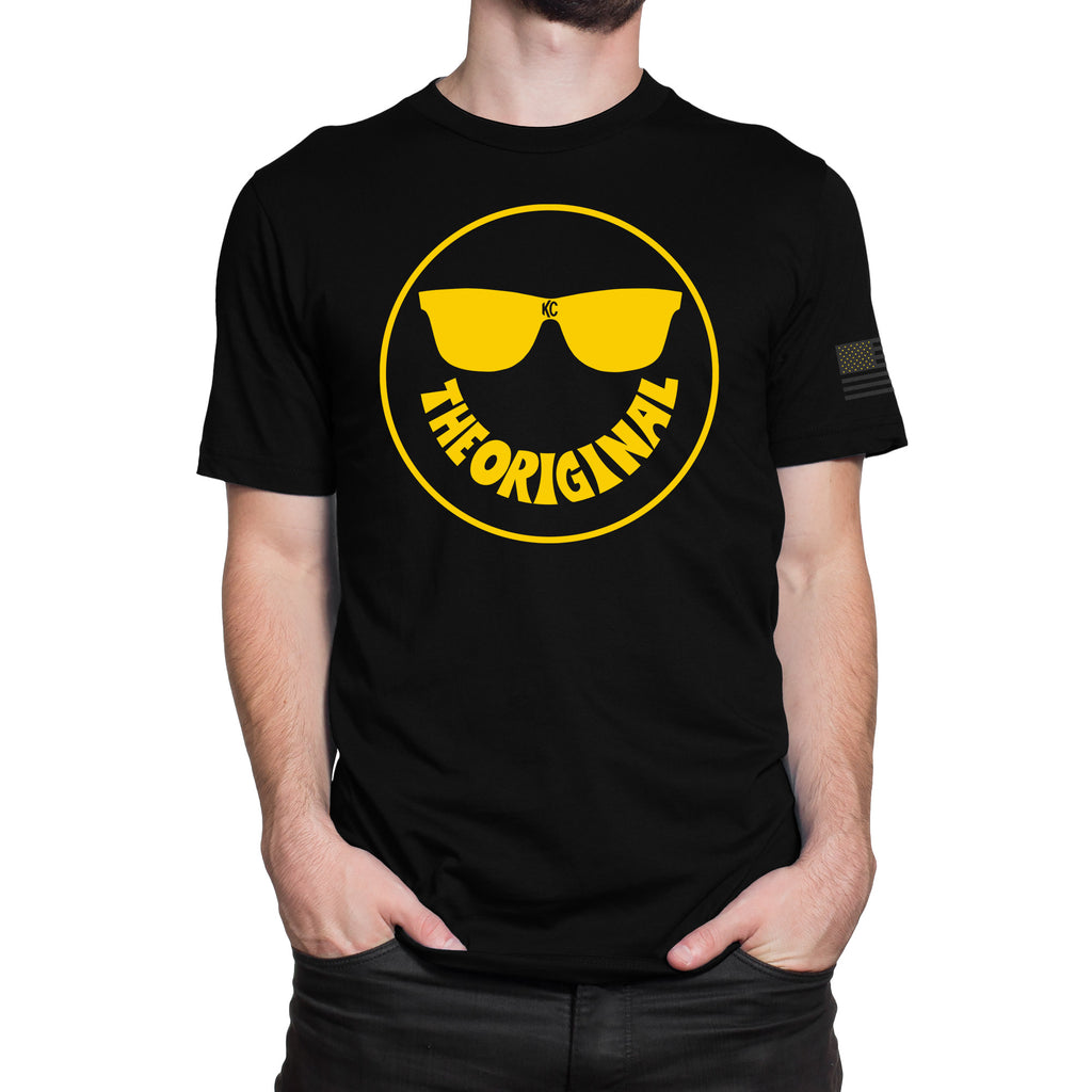 KC HiLiTES 70625 KC Smiley Tee Shirt - Black - Medium