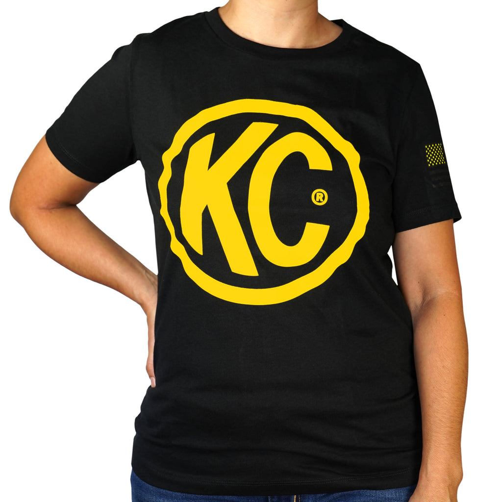 KC HiLiTES 70643 KC Women's KC Tee Shirt - Black - Small