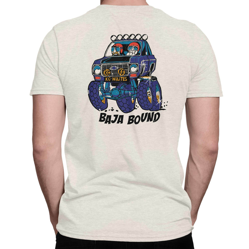 KC HiLiTES 70655 KC Baja Bound Retro Tee Shirt - Natural - Medium