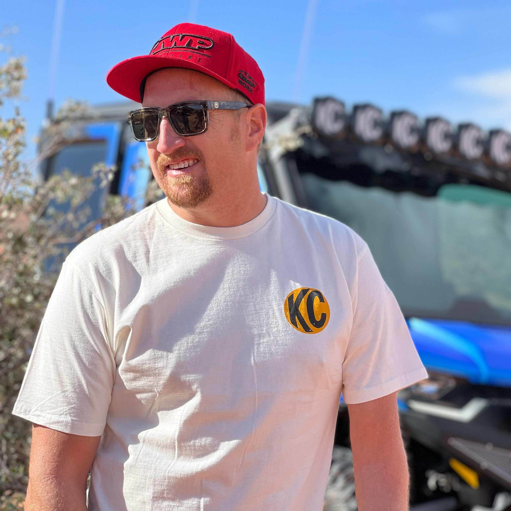 KC HiLiTES 70657 KC Baja Bound Retro Tee Shirt - Natural - X-Large