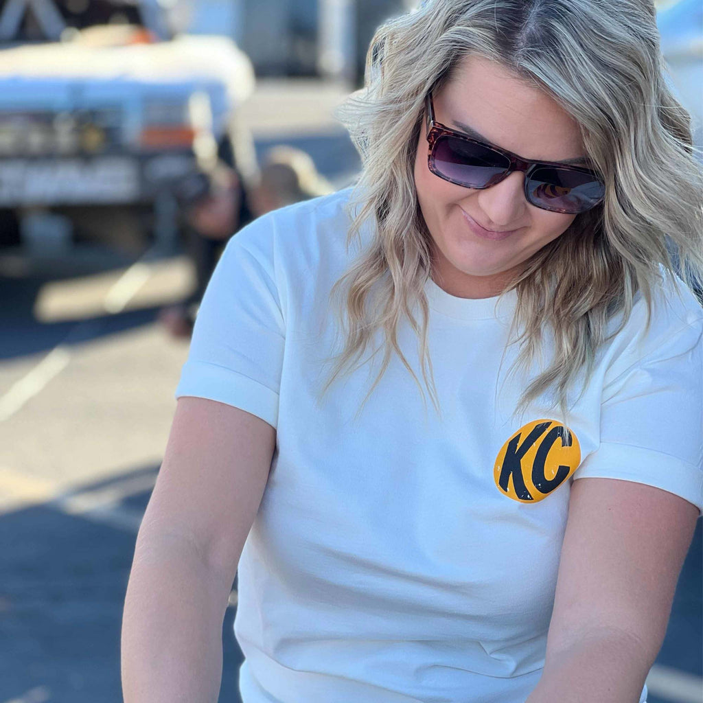 KC HiLiTES 70657 KC Baja Bound Retro Tee Shirt - Natural - X-Large