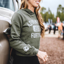 Load image into Gallery viewer, KC HiLiTES 70665 KC Women's Collegiate Adventurer Mid-Length Hoodie - Green - Medium