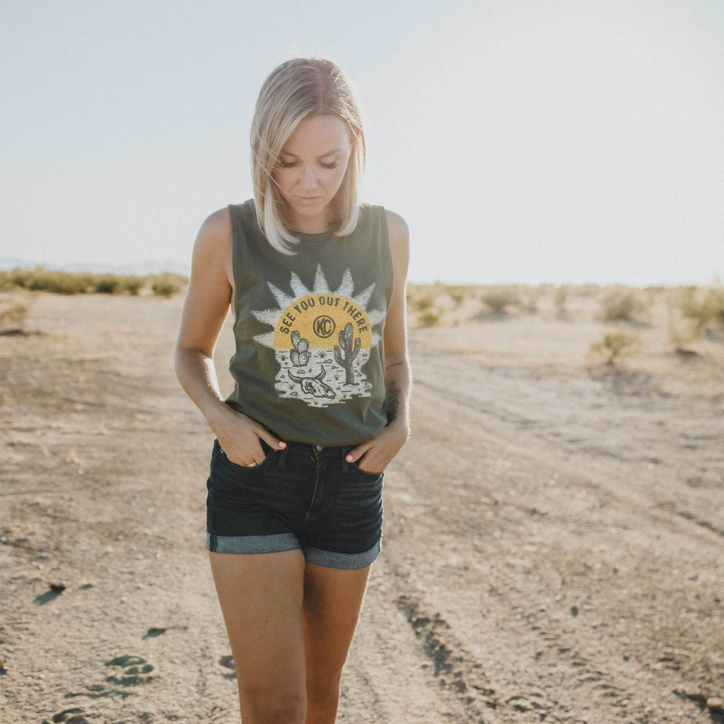KC HiLiTES 70679 KC Women's Desert Nomad Tank Top - Green - Medium