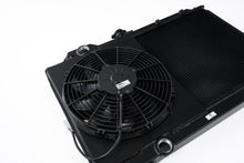 Load image into Gallery viewer, CSF Cooling - Racing &amp; High Performance Division 7075B Mitsubishi Evo 7/8/9 Full Size Slim Radiator w/ 12in SPAL Fan - Black for Select Mitsubishi Lancer