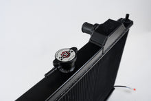 Load image into Gallery viewer, CSF Cooling - Racing &amp; High Performance Division 7075B Mitsubishi Evo 7/8/9 Full Size Slim Radiator w/ 12in SPAL Fan - Black for Select Mitsubishi Lancer