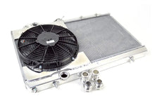 Load image into Gallery viewer, CSF Cooling - Racing &amp; High Performance Division 7075 Mitsubishi Evo 7/8/9 Full Size Slim All-Aluminum Radiator w/ 12in SPAL Fan for Select Mitsubishi Lancer