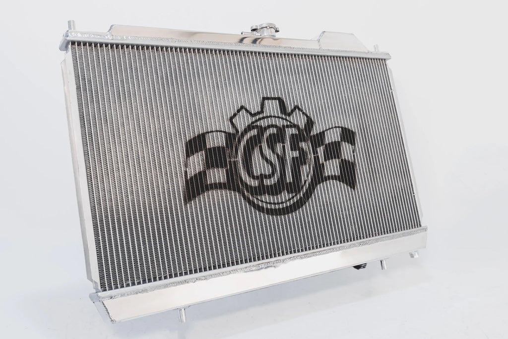 CSF Cooling - Racing & High Performance Division 7075 Mitsubishi Evo 7/8/9 Full Size Slim All-Aluminum Radiator w/ 12in SPAL Fan for Select Mitsubishi Lancer
