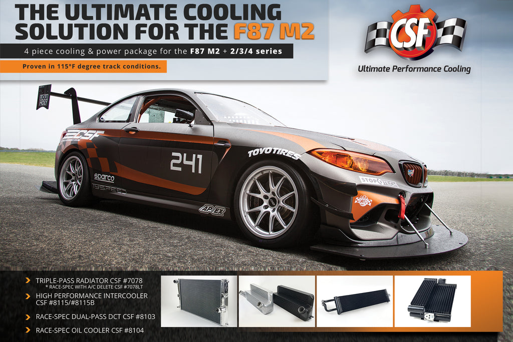 CSF Cooling - Racing & High Performance Division 8104 BMW F87 M2 (N55) Race-Spec Oil Cooler for Select BMW M2