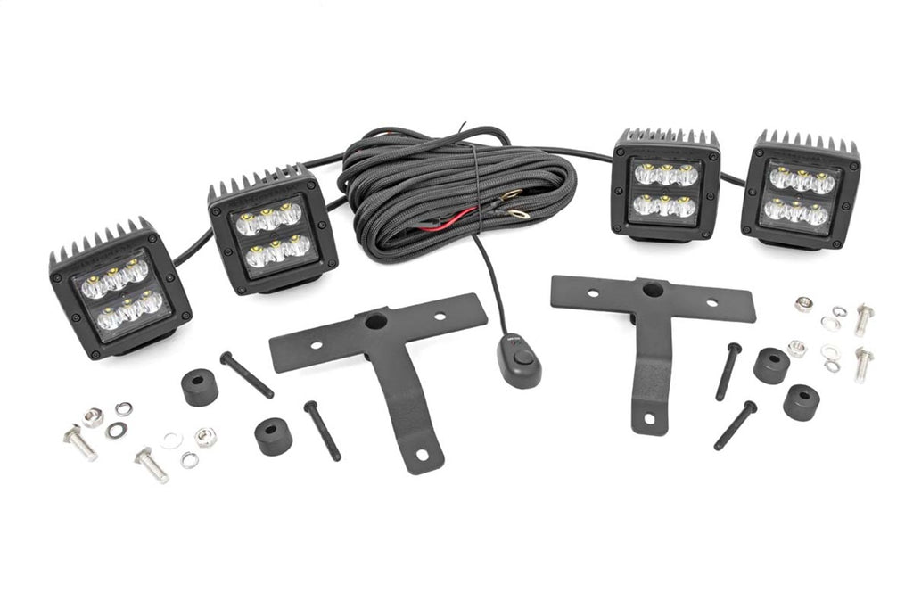 Rough Country 70822 LED Light Pod Kit for Select Jeep Gladiator, Jeep Wrangler