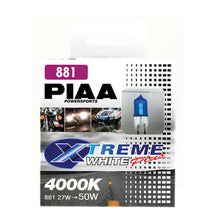 Load image into Gallery viewer, PIAA 70822 881 Xtreme White Plus Fog Light Replacement Bulb for Select Arctic Cat EFI H2 4x4 Auto Mud Pro, Arctic Cat EFI H2 4x4 Auto TRV, Arctic Cat TRV Cruiser, Arctic Cat XT, Arctic Cat 500 4x4, Arctic Cat 500 4x4 Auto, Arctic Cat 550 TRV Cruiser,