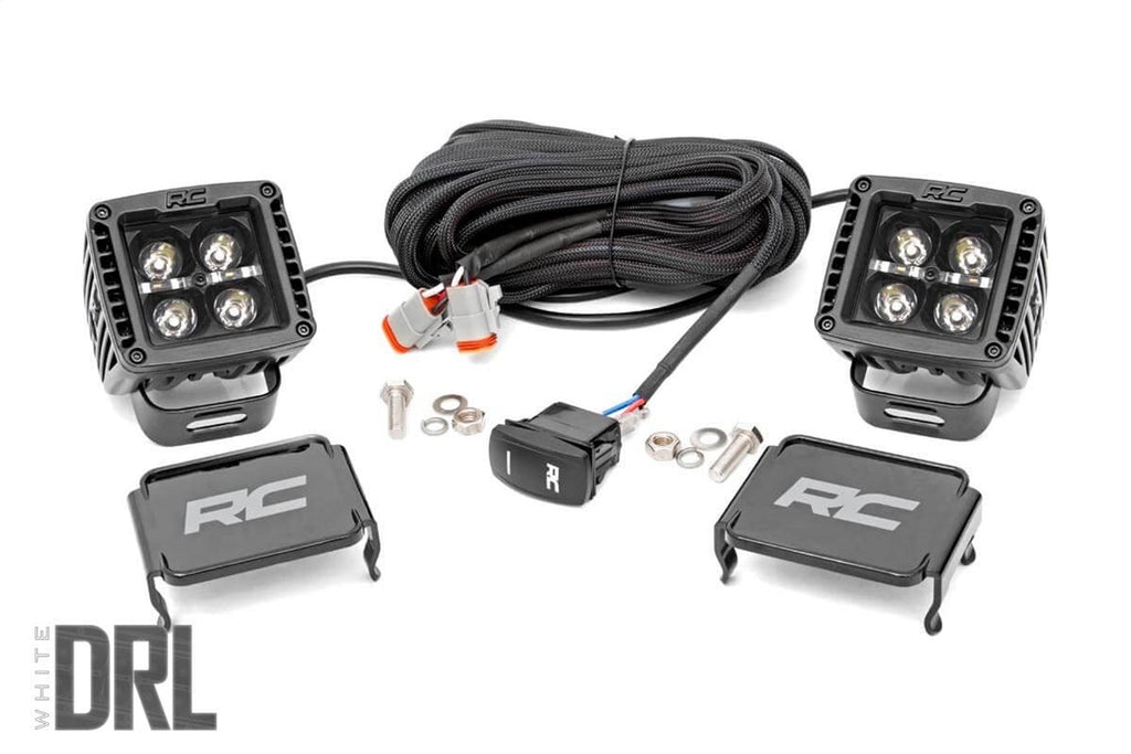 Rough Country 70903BLKDRL Black Series Cree LED Fog Light Kit