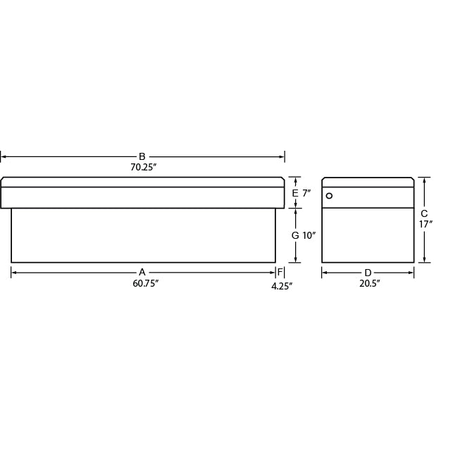 70In-Cross-Bed-Truck-Tool-Box-Full-Size-Single-Lid-Steel-Push-Button-White-(16-Gauge-Steel)