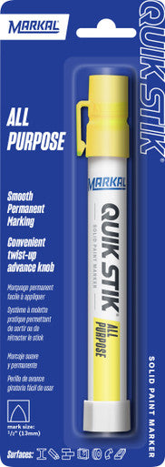 Markal Markers 61068 Quik Stik® All Purpose Solid Paint Marker - Carded, Yellow
