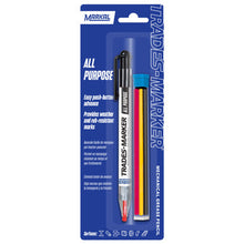 Load image into Gallery viewer, Markal Markers 96000 Trades-Marker® All Purpose Mechanical Grease Pencil, Red, Yellow, White, Orange