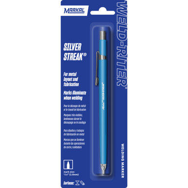 Markal Markers 96006 Silver-Streak® Refillable Welders Pencil, Silver