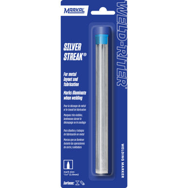 Markal Markers 96007 Silver-Streak® Round Reflective Lead Refills, Silver
