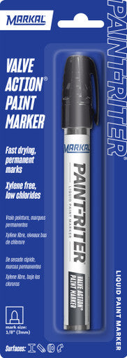 Markal Markers 96803 Paint-Riter® Valve Action Liquid Paint Marker, Black