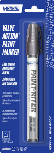 Markal Markers 96804 Paint-Riter® Valve Action Liquid Paint Marker, Aluminum