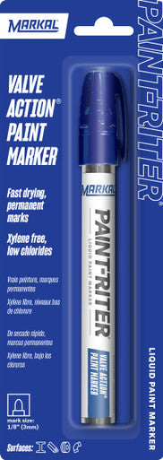 Markal Markers 96805 Paint-Riter® Valve Action Liquid Paint Marker, Blue