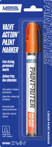Markal Markers 96807 Paint-Riter® Valve Action Liquid Paint Marker, Orange