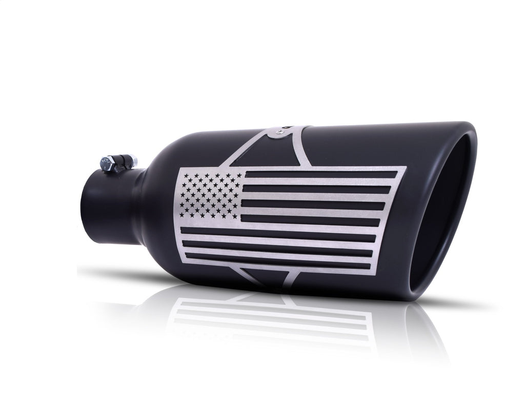 Gibson Performance Exhaust 71-1016 Patriot Flag; Rolled Edge Angle Exhaust Tip