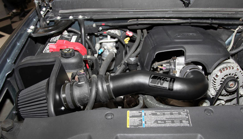 K&N 71-3058 Performance Air Intake System for Select Cadillac Escalade, Cadillac Escalade ESV, Cadillac Escalade EXT, Chevrolet Avalanche, Chevrolet Silverado 1500, Chevrolet Suburban 1500, Chevrolet Tahoe, GMC Sierra, GMC Sierra 1500, GMC Yukon, GMC