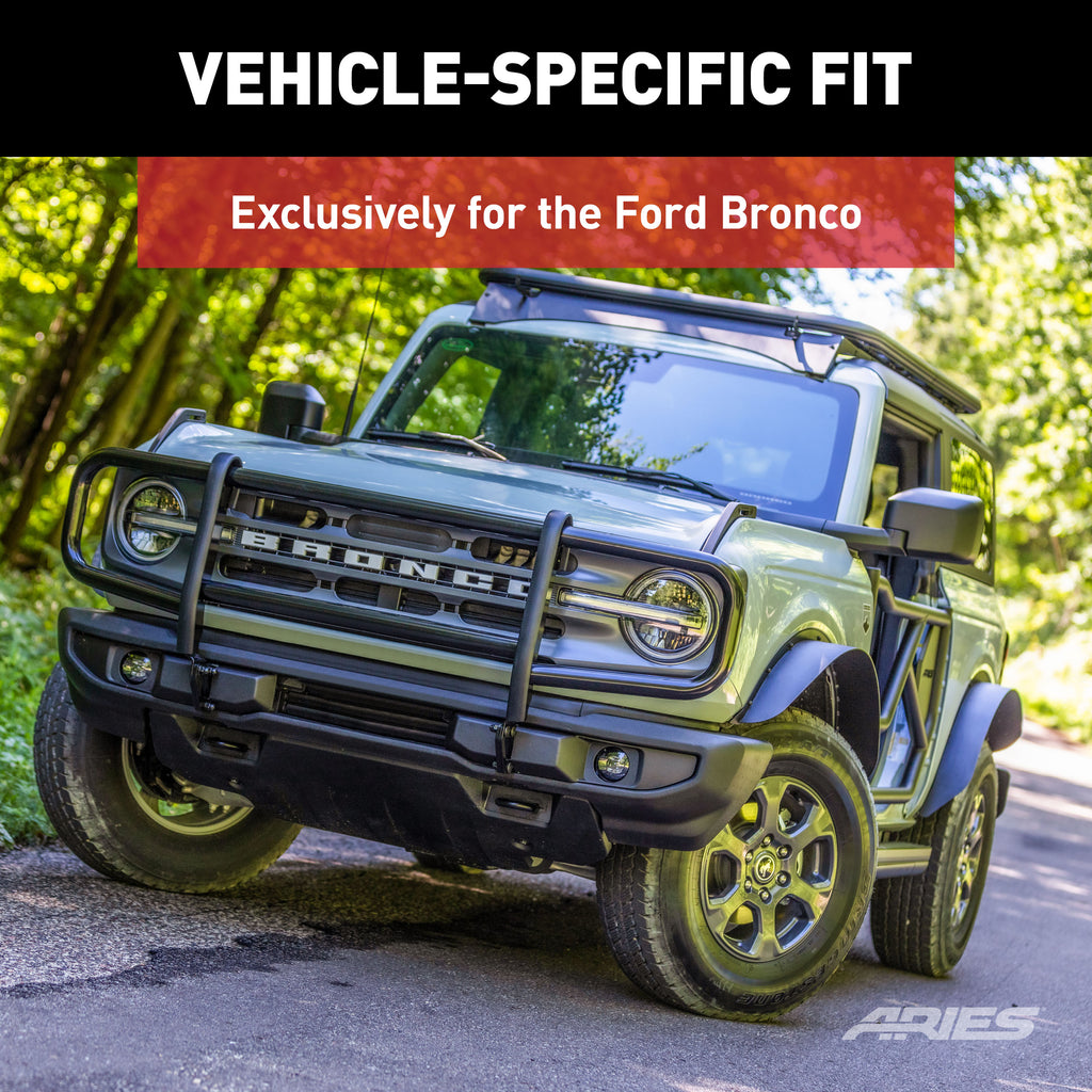 ARIES 7100 ForeFront Black Steel Grille Guard for Ford Bronco for Select Ford Bronco