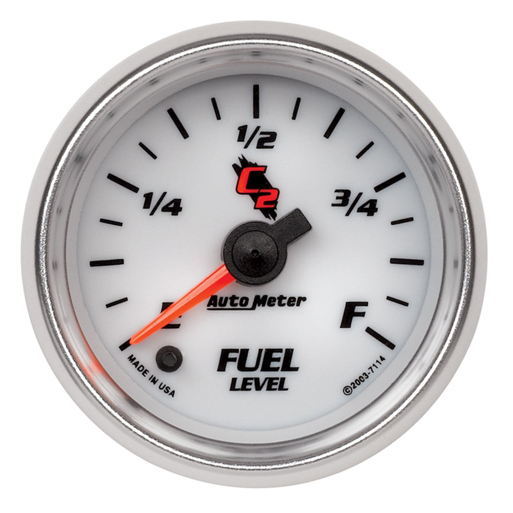AutoMeter 7114 GAUGE, FUEL LEVEL, 2 1/16", 0-280O PROGRAMMABLE, C2