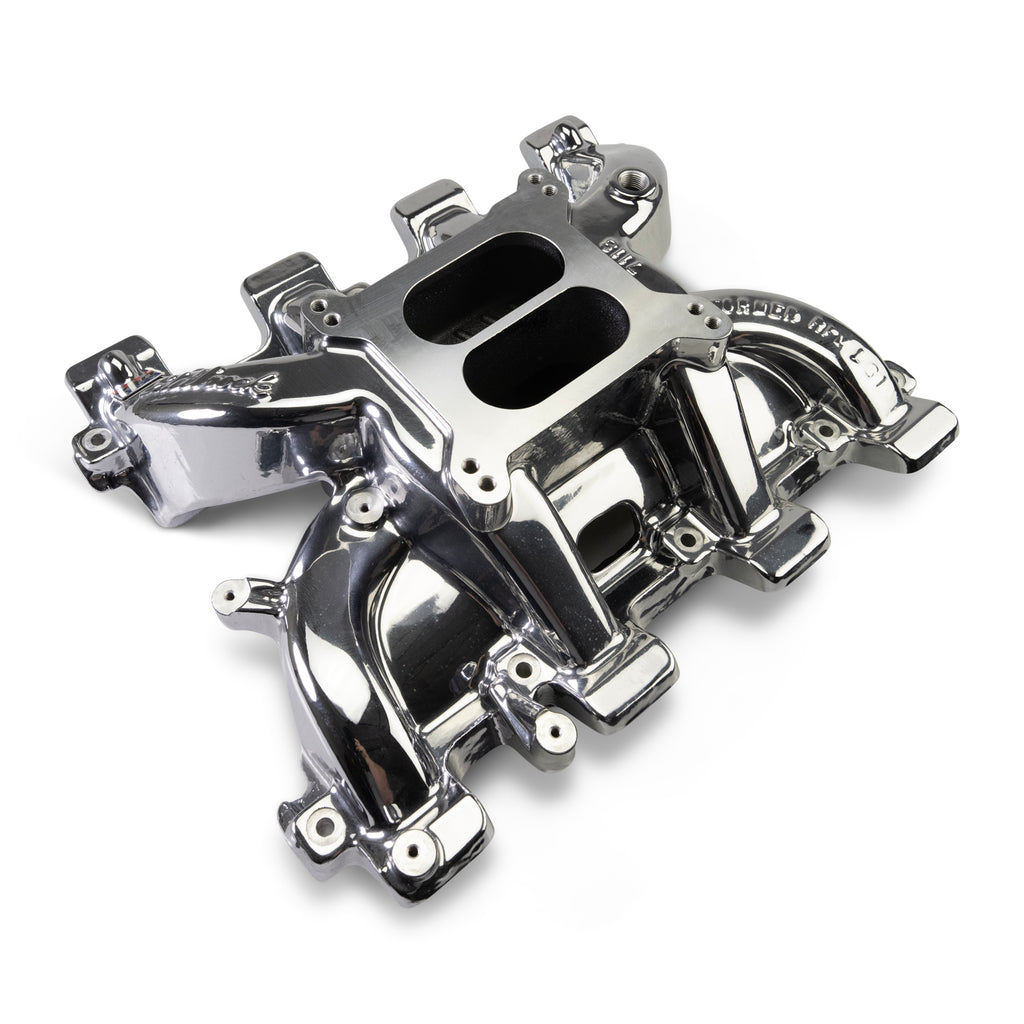 Edelbrock 71187-CP Performer RPM Small Block Chevy LS1 Intake Manifold Only, Chrome Plasma finish