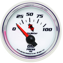 Load image into Gallery viewer, AutoMeter 7127 GAUGE, OIL PRESSURE, 2 1/16", 100PSI, ELECTRIC, C2